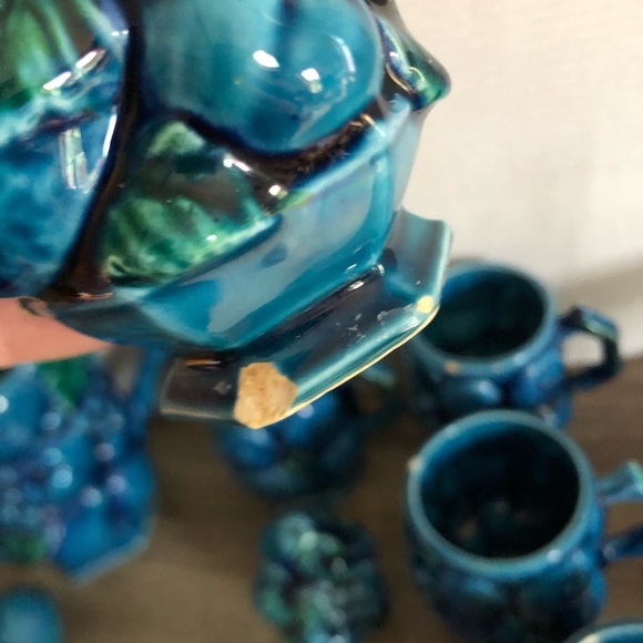 Vtg Inarco Mood Indigo Blue Dish Set - Picture 6 of 10